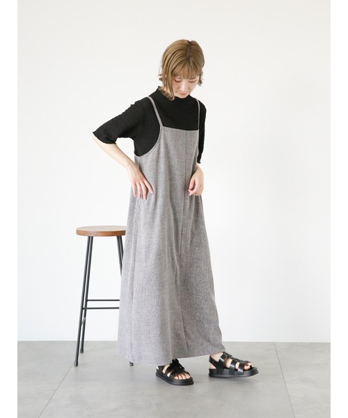 Samansa Mos2 blue(サマンサモスモスブルー)の「ふくれジャカードボトルネックTシャツ(Tシャツ/カットソー・レディース・ブラック/イエロー/キナリ・MEDIUM/LARGE)」の12枚目の写真