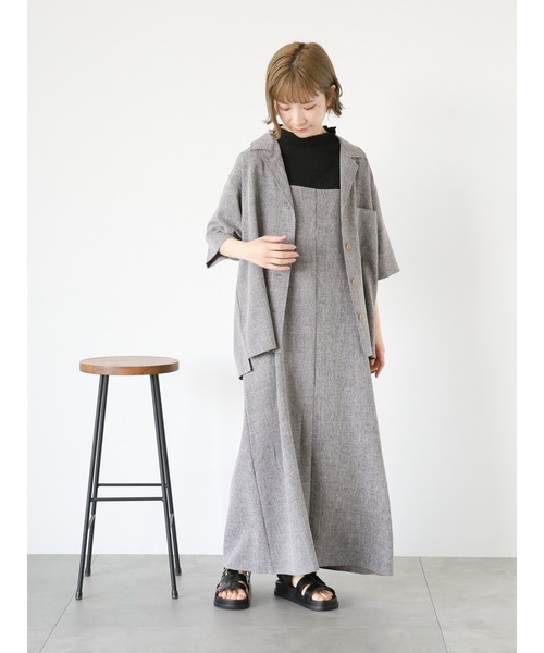 Samansa Mos2 blue(サマンサモスモスブルー)の「ふくれジャカードボトルネックTシャツ(Tシャツ/カットソー・レディース・ブラック/イエロー/キナリ・MEDIUM/LARGE)」の7枚目の写真