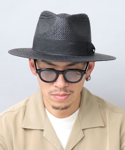 ReqHatter（レックハッター）の「ペーパー フラット ワイドブリム 中折れハット（ハット・メンズ・ブラック/ベージュ・FREE）」の20枚目の写真