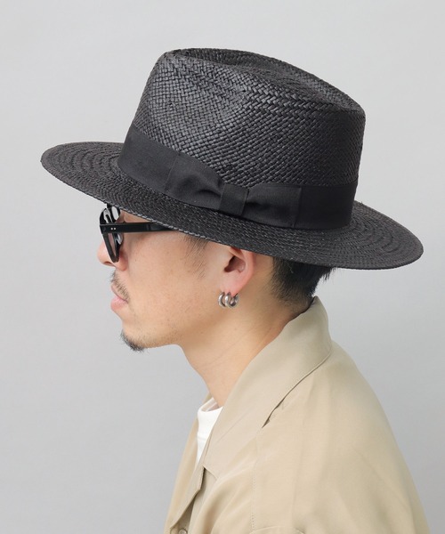 ReqHatter（レックハッター）の「ペーパー フラット ワイドブリム 中折れハット（ハット・メンズ・ブラック/ベージュ・FREE）」の21枚目の写真