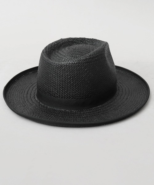 ReqHatter（レックハッター）の「ペーパー フラット ワイドブリム 中折れハット（ハット・メンズ・ブラック/ベージュ・FREE）」の6枚目の写真