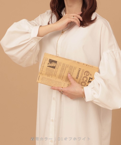 mil(ミル)の「【150㎝前後の小柄さんサイズ】裾切り替えシャツワンピース(ワンピース・レディース・ピンク/オフホワイト/ブラック/ストライプ・S/XS)」の20枚目の写真