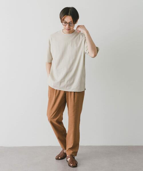 URBAN RESEARCH DOORS(アーバンリサーチドアーズ)の「ストレッチリネンショートスリーブTシャツ(Tシャツ/カットソー・メンズ・ブラック/ブルー/オリーブ/イエロー/アイボリー・MEDIUM/LARGE/X-LARGE)」の13枚目の写真