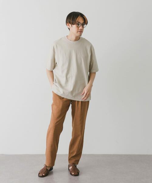 URBAN RESEARCH DOORS(アーバンリサーチドアーズ)の「ストレッチリネンショートスリーブTシャツ(Tシャツ/カットソー・メンズ・ブラック/ブルー/オリーブ/イエロー/アイボリー・MEDIUM/LARGE/X-LARGE)」の14枚目の写真