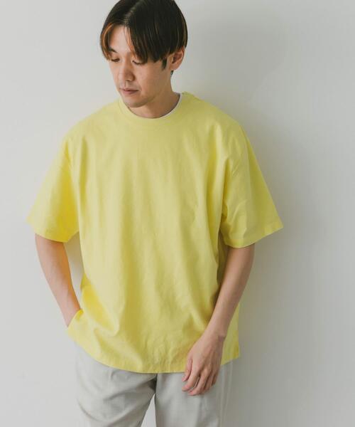 URBAN RESEARCH DOORS(アーバンリサーチドアーズ)の「ストレッチリネンショートスリーブTシャツ(Tシャツ/カットソー・メンズ・ブラック/ブルー/オリーブ/イエロー/アイボリー・MEDIUM/LARGE/X-LARGE)」の19枚目の写真