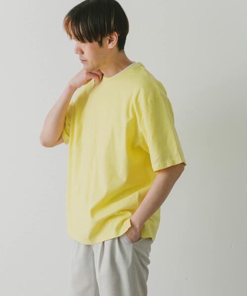 URBAN RESEARCH DOORS(アーバンリサーチドアーズ)の「ストレッチリネンショートスリーブTシャツ(Tシャツ/カットソー・メンズ・ブラック/ブルー/オリーブ/イエロー/アイボリー・MEDIUM/LARGE/X-LARGE)」の21枚目の写真