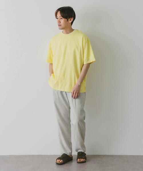 URBAN RESEARCH DOORS(アーバンリサーチドアーズ)の「ストレッチリネンショートスリーブTシャツ(Tシャツ/カットソー・メンズ・ブラック/ブルー/オリーブ/イエロー/アイボリー・MEDIUM/LARGE/X-LARGE)」の22枚目の写真