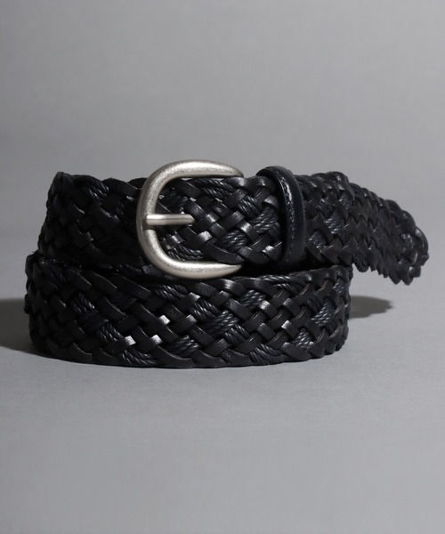 SOMETHING（サムシング）の「SOMETHING コンビメッシュ ロング レザーベルト（ベルト・レディース・ブラック/ダークブラウン/ブラウン/ホワイト/キャメル・FREE）」の3枚目の写真