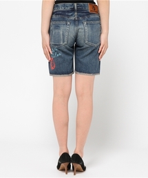 ▼ヒステリックグラマー SP加工COLLAGE pt デニムショートハーフパンツ HYSTERIC GLAMOUR（ヒステリックグラマー）の「SP加工COLLAGE pt