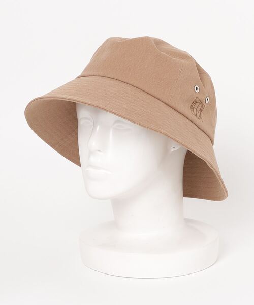 hobo(ホーボー)の「【hobo / ホーボー】BUCKET HAT COTTON CANVAS VINTAGE WASH(ハット・メンズ・ブラック/キャメル・FREE)」の1枚目の写真