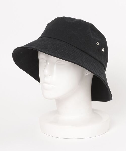 hobo(ホーボー)の「【hobo / ホーボー】BUCKET HAT COTTON CANVAS VINTAGE WASH(ハット・メンズ・ブラック/キャメル・FREE)」の2枚目の写真