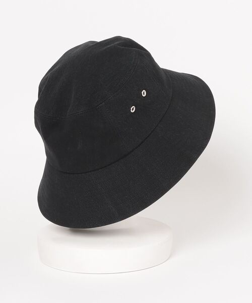 hobo(ホーボー)の「【hobo / ホーボー】BUCKET HAT COTTON CANVAS VINTAGE WASH(ハット・メンズ・ブラック/キャメル・FREE)」の3枚目の写真
