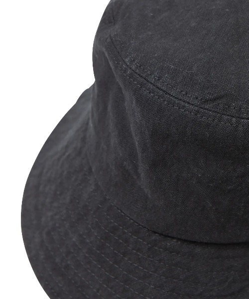hobo(ホーボー)の「【hobo / ホーボー】BUCKET HAT COTTON CANVAS VINTAGE WASH(ハット・メンズ・ブラック/キャメル・FREE)」の7枚目の写真