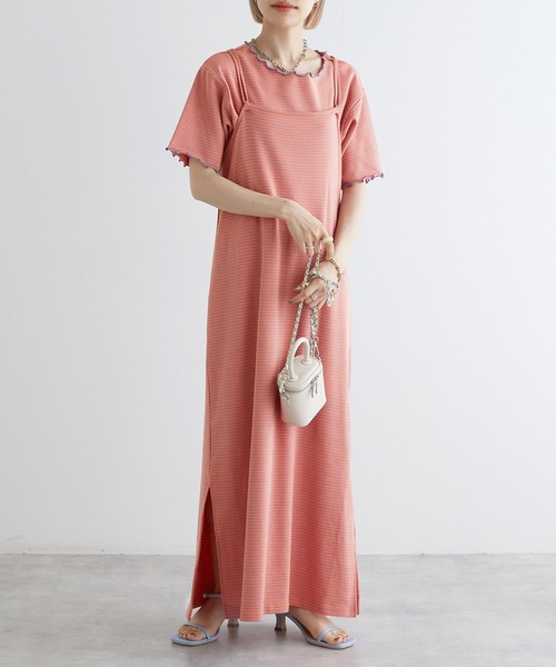 w closet(ダブルクローゼット)の「【SETアイテム】ボーダートップス&マルチウェイワンピース(ワンピース・レディース・オレンジ/パープル/ブルー・FREE)」の19枚目の写真