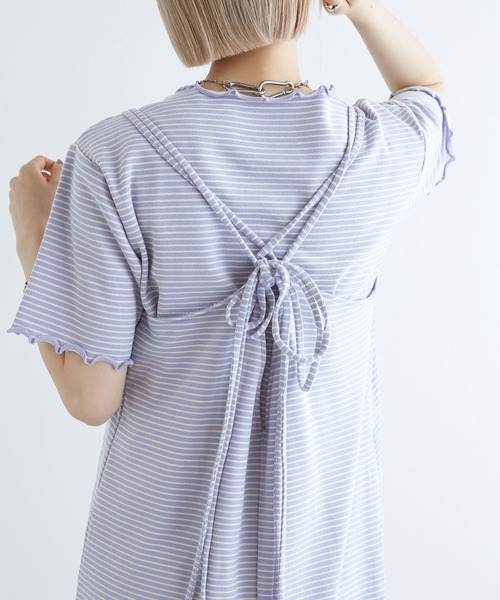 w closet(ダブルクローゼット)の「【SETアイテム】ボーダートップス&マルチウェイワンピース(ワンピース・レディース・オレンジ/パープル/ブルー・FREE)」の13枚目の写真