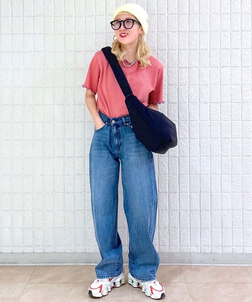 w closet(ダブルクローゼット)の「【SETアイテム】ボーダートップス&マルチウェイワンピース(ワンピース・レディース・オレンジ/パープル/ブルー・FREE)」の9枚目の写真