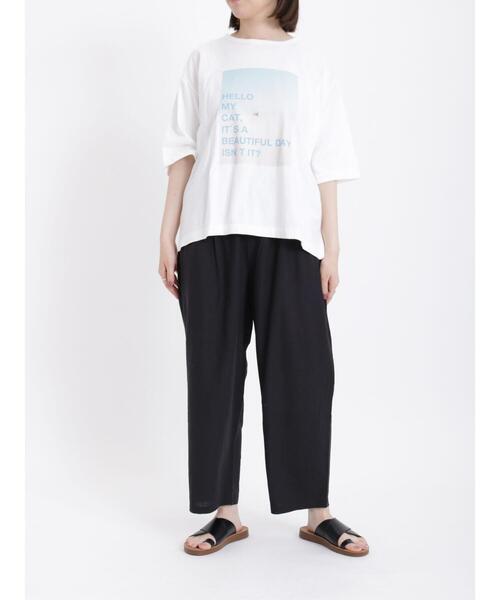 sm2rhythm(サマンサモスモスリズム)の「グラフィックプリントTシャツ(Tシャツ/カットソー・レディース・グリーン/ピンク/オフホワイト・F)」の8枚目の写真