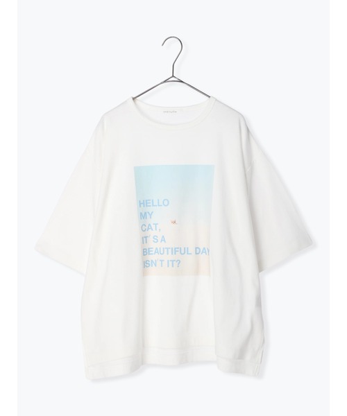 sm2rhythm(サマンサモスモスリズム)の「グラフィックプリントTシャツ(Tシャツ/カットソー・レディース・グリーン/ピンク/オフホワイト・F)」の18枚目の写真