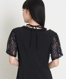 A de a.v.v | 刺繍入りケミカルレースオフショルダーワンピース(ドレス)