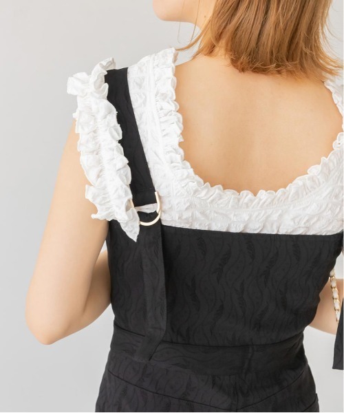 RANDA（ランダ）の「ビスチェライクサロペット（サロペット/オーバーオール・レディース・ブラック/ブルー/ベージュ・0/1）」の11枚目の写真