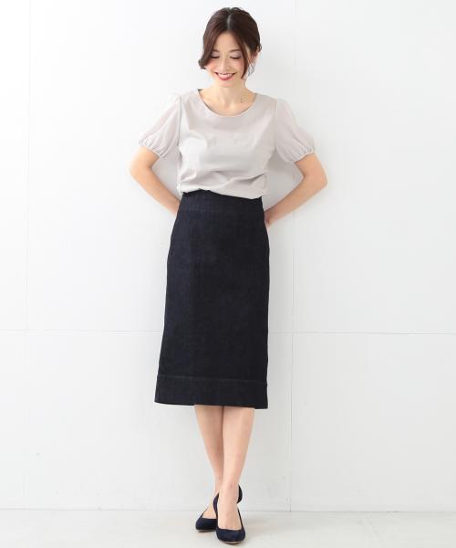 Demi-Luxe BEAMS（デミルクス ビームス）の「Demi-Luxe BEAMS / パフスリーブ プルオーバー（Tシャツ/カットソー・レディース・オフホワイト/ライトグレー/ブラック・ONE SIZE）」の5枚目の写真