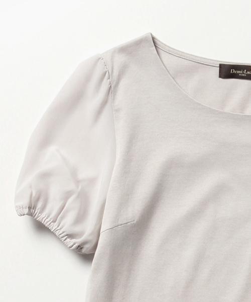 Demi-Luxe BEAMS（デミルクス ビームス）の「Demi-Luxe BEAMS / パフスリーブ プルオーバー（Tシャツ/カットソー・レディース・オフホワイト/ライトグレー/ブラック・ONE SIZE）」の15枚目の写真
