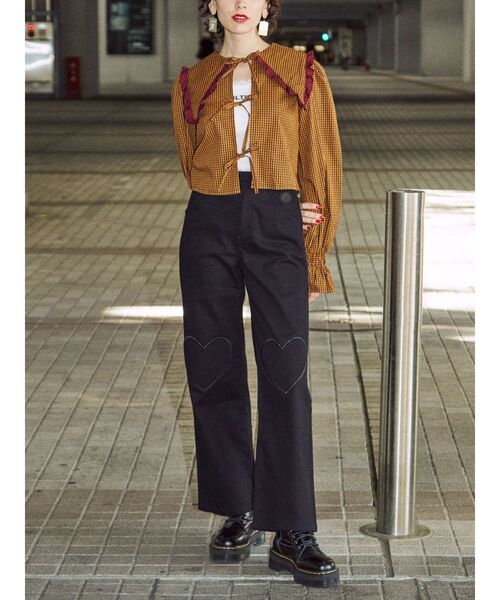 jouetie（ジュエティ）の「フリルカラー2WAYブラウス（シャツ/ブラウス・レディース・レッド/オフホワイト/イエロー・MEDIUM）」の20枚目の写真