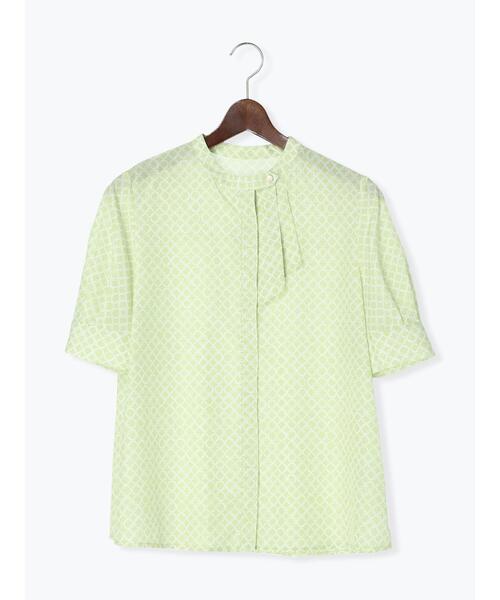 Te chichi（テチチ）の「柄アソート5分袖2WAYボウタイブラウス（シャツ/ブラウス・レディース・ネイビー/ベージュ/オフホワイト/イエロー・F）」の17枚目の写真