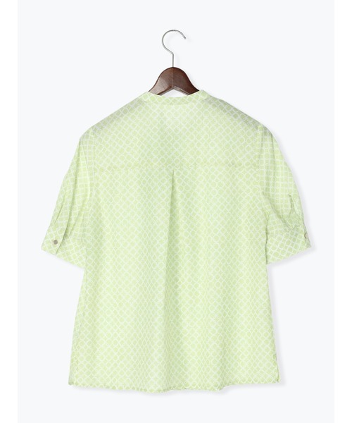 Te chichi（テチチ）の「柄アソート5分袖2WAYボウタイブラウス（シャツ/ブラウス・レディース・ネイビー/ベージュ/オフホワイト/イエロー・F）」の8枚目の写真