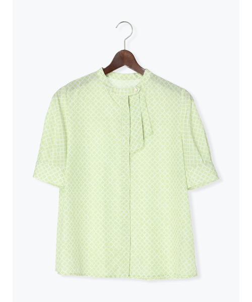 Te chichi（テチチ）の「柄アソート5分袖2WAYボウタイブラウス（シャツ/ブラウス・レディース・ネイビー/ベージュ/オフホワイト/イエロー・F）」の14枚目の写真