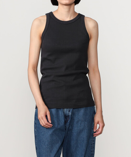 シンゾーン　CIRCULAR RIB TANKTOP BLACK CIRCULAR RIB SLEEVELESS – Shinzone