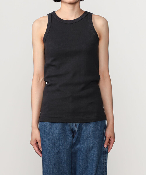 THE SHINZONE(ザ シンゾーン)の「THE SHINZONE | CIRCULAR RIB TT WOMEN(タンクトップ・レディース・ブラック/ホワイト・F)」の8枚目の写真