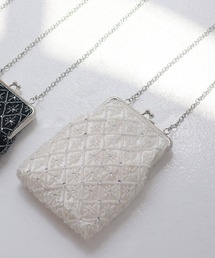 PourVous（プールヴー）の「ビーズ刺繍 がま口ショルダーバッグ 結婚式 同窓会 オケージョン 二次会 （ショルダーバッグ）」