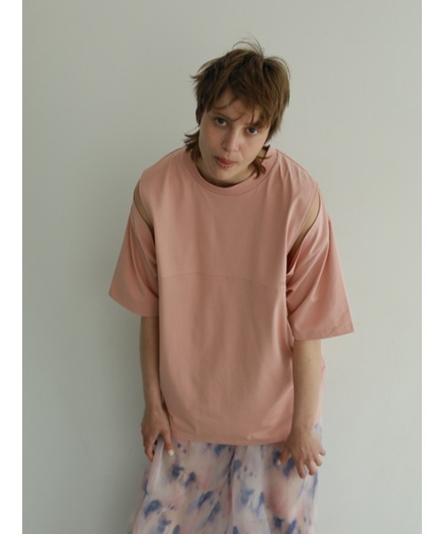 AMAIL（アマイル）の「Cut out over cloth（Tシャツ/カットソー・レディース・ホワイト/ピンク・FREE）」の17枚目の写真