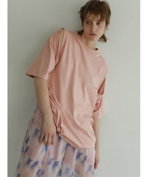 AMAIL（アマイル）の「Cut out over cloth（Tシャツ/カットソー・レディース・ホワイト/ピンク・FREE）」の21枚目の写真