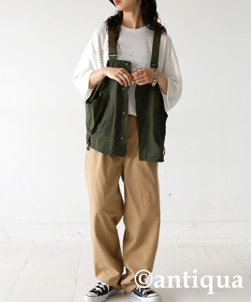 antiqua（アンティカ）の「UVカット撥水ハントベスト（ベスト・レディース・ブラック/カーキ・FREE）」の12枚目の写真