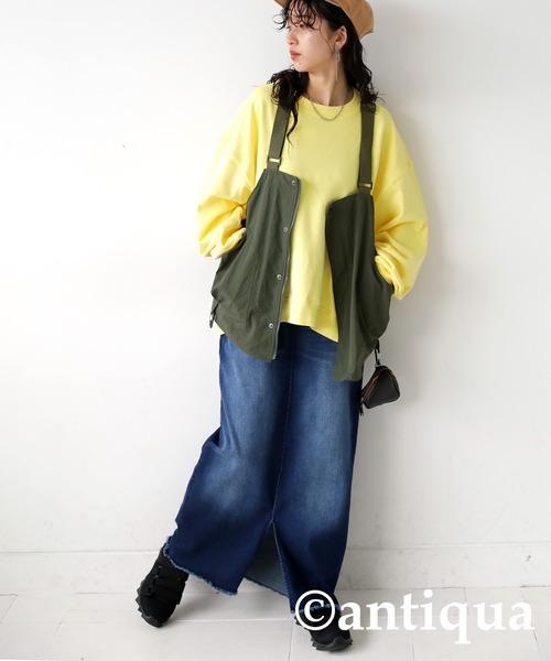 antiqua（アンティカ）の「UVカット撥水ハントベスト（ベスト・レディース・ブラック/カーキ・FREE）」の17枚目の写真