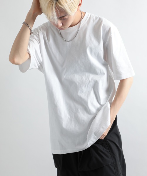 MAISON CLUB(メゾンクラブ)の「【MAISON CLUB】ヘビーウェイトUSAコットンTee(Tシャツ/カットソー・メンズ・グレー/ネイビー/ブラック/ホワイト/チャコールグレー・L/XL)」の2枚目の写真