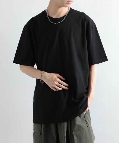 MAISON CLUB(メゾンクラブ)の「【MAISON CLUB】ヘビーウェイトUSAコットンTee(Tシャツ/カットソー・メンズ・グレー/ネイビー/ブラック/ホワイト/チャコールグレー・L/XL)」の3枚目の写真