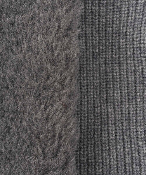 ANAYI(アナイ)の「ボアコンビニットグローブ(手袋・レディース・チャコールグレー/キャメル・FREE)」の3枚目の写真