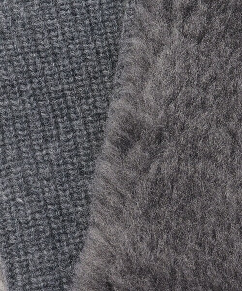 ANAYI(アナイ)の「ボアコンビニットグローブ(手袋・レディース・チャコールグレー/キャメル・FREE)」の10枚目の写真