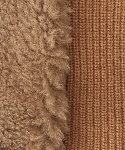 ANAYI(アナイ)の「ボアコンビニットグローブ(手袋・レディース・チャコールグレー/キャメル・FREE)」の5枚目の写真