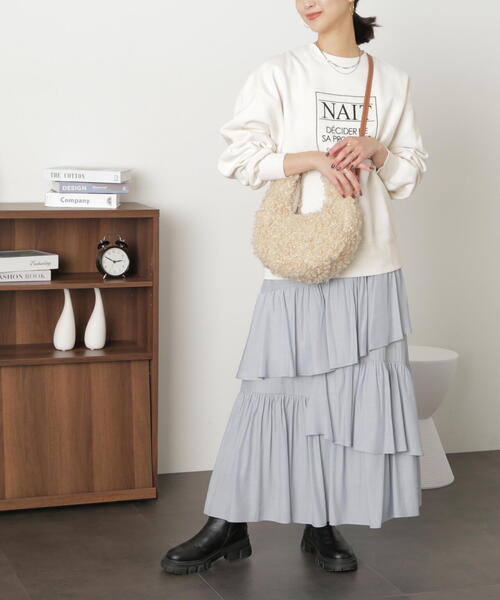 FREE'S MART(フリーズマート)の「◆ムーンワンショルバッグ(ショルダーバッグ・レディース・ベージュ系その他/ブラック・フリ-)」の8枚目の写真