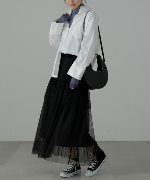 FREE'S MART(フリーズマート)の「◆ムーンワンショルバッグ(ショルダーバッグ・レディース・ベージュ系その他/ブラック・フリ-)」の4枚目の写真