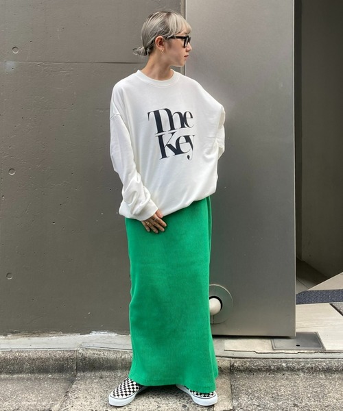 CIAOPANIC TYPY（チャオパニックティピー）の「【ユニセックス】ソフトタッチプリントドロストロンTee（Tシャツ/カットソー・メンズ・グリーン/アイボリー/ホワイト/チャコールグレー・MEDIUM/LARGE）」の15枚目の写真