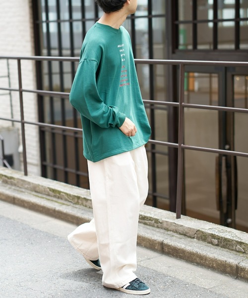 CIAOPANIC TYPY（チャオパニックティピー）の「【ユニセックス】ソフトタッチプリントドロストロンTee（Tシャツ/カットソー・メンズ・グリーン/アイボリー/ホワイト/チャコールグレー・MEDIUM/LARGE）」の11枚目の写真