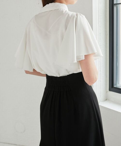 MAJESTIC LEGON（マジェスティックレゴン）の「スカーフリボンセットシャツ（シャツ/ブラウス・レディース・ブラック/オフホワイト/ホワイト系その他・MEDIUM）」の9枚目の写真