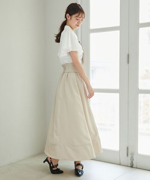 MAJESTIC LEGON（マジェスティックレゴン）の「スカーフリボンセットシャツ（シャツ/ブラウス・レディース・ブラック/オフホワイト/ホワイト系その他・MEDIUM）」の5枚目の写真