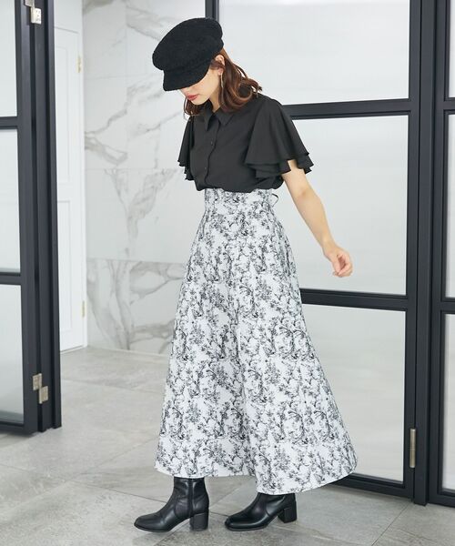 MAJESTIC LEGON（マジェスティックレゴン）の「スカーフリボンセットシャツ（シャツ/ブラウス・レディース・ブラック/オフホワイト/ホワイト系その他・MEDIUM）」の7枚目の写真