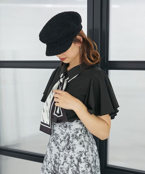 MAJESTIC LEGON（マジェスティックレゴン）の「スカーフリボンセットシャツ（シャツ/ブラウス・レディース・ブラック/オフホワイト/ホワイト系その他・MEDIUM）」の16枚目の写真